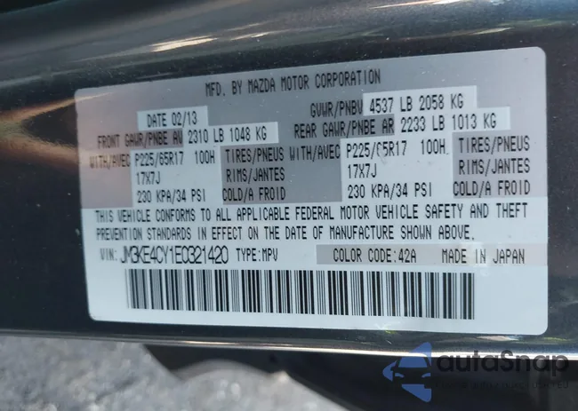 JM3KE4CY1E0321420: 43181749