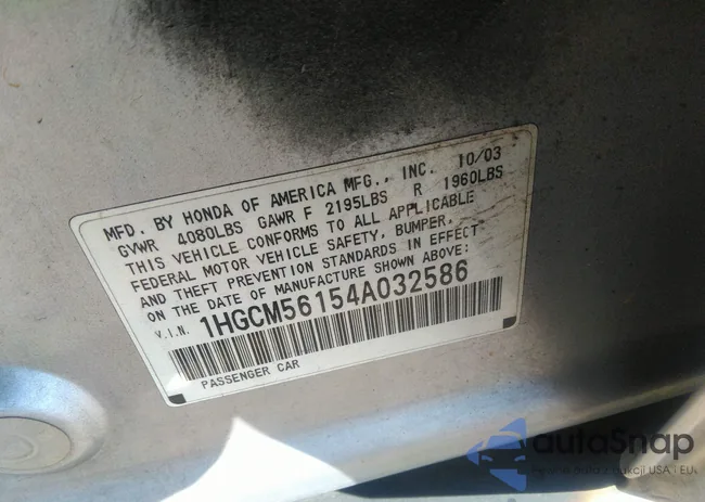 1HGCM56154A032586: 43181835