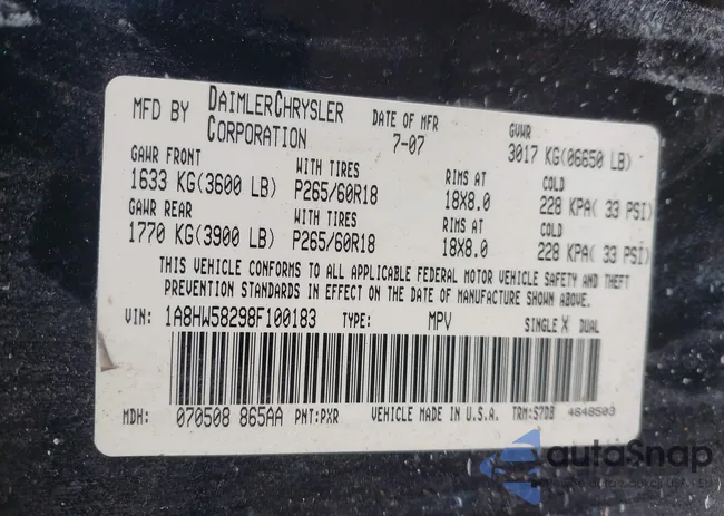 1A8HW58298F100183: 43183063