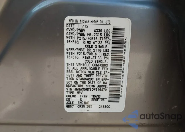 JN8AS5MT8DW516470: 43183072