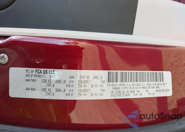 2C4RC1BG1JR119830: 43183269