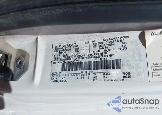 1FTNE24L42HA32378: 43183327