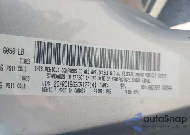 2C4RC1BG3CR127141: 43183349