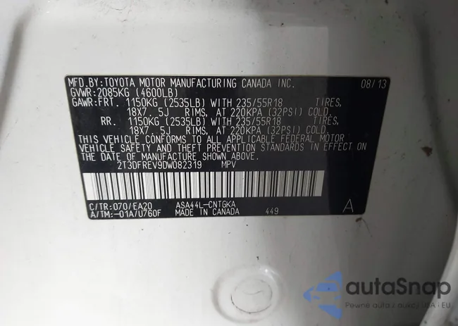 2T3DFREV9DW082319: 43183361