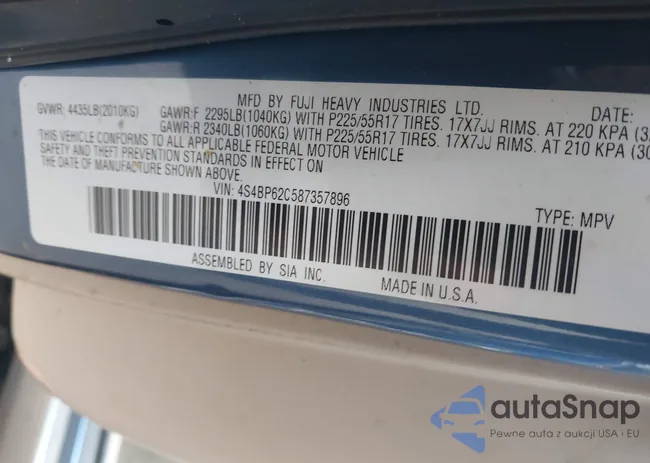 4S4BP62C587357896: 43183451