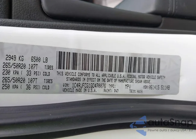 1C4RJFCG1GC470076: 43183495