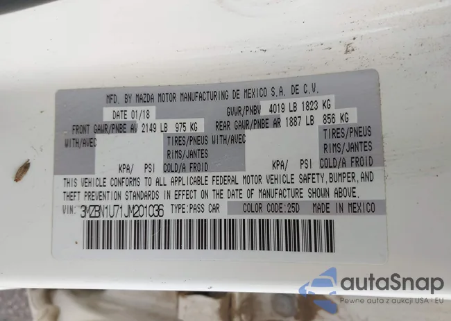 3MZBN1U71JM201036: 43182756