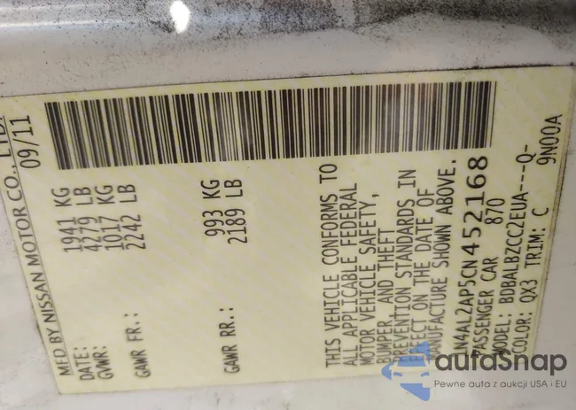 1N4AL2AP5CN452168: 43182775