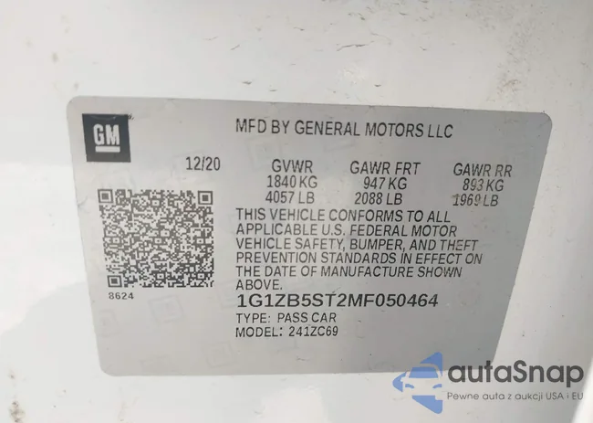 1G1ZB5ST2MF050464: 43182779