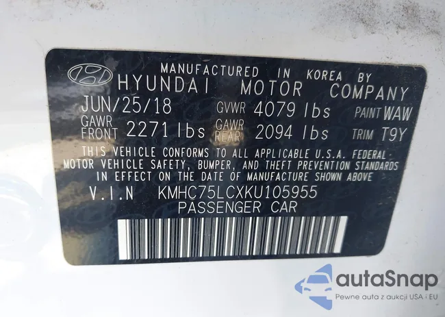 KMHC75LCXKU105955: 43182805