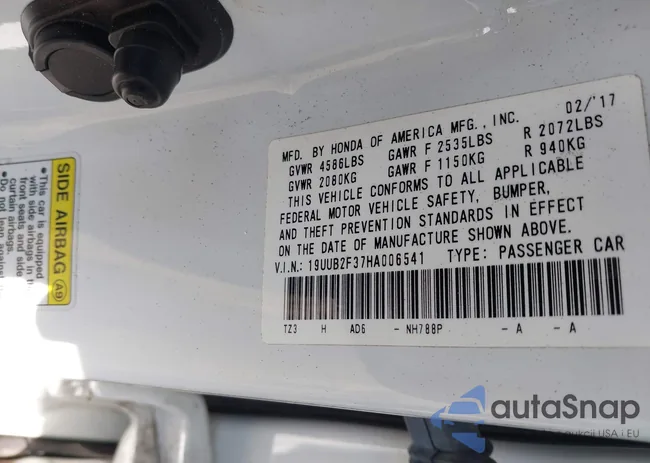 19UUB2F37HA006541: 43182876