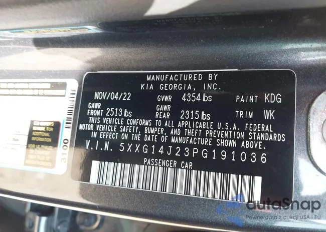 5XXG14J23PG191036: 43182896