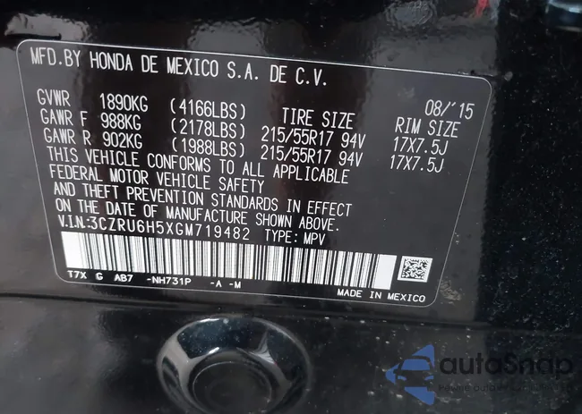 3CZRU6H5XGM719482: 43184074