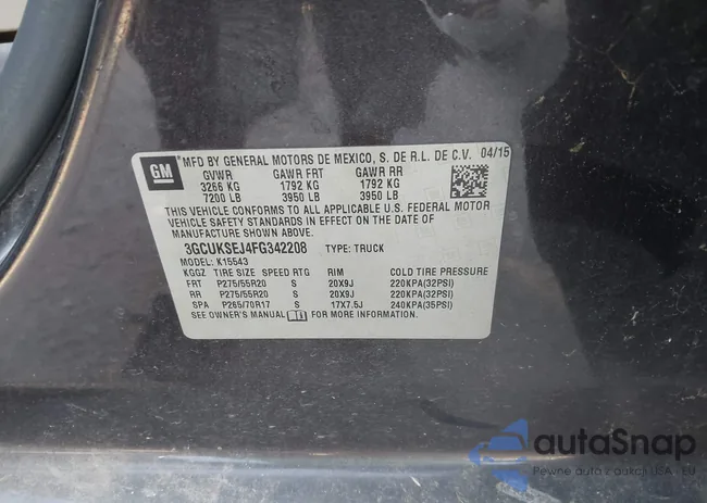 3GCUKSEJ4FG342208: 43184164