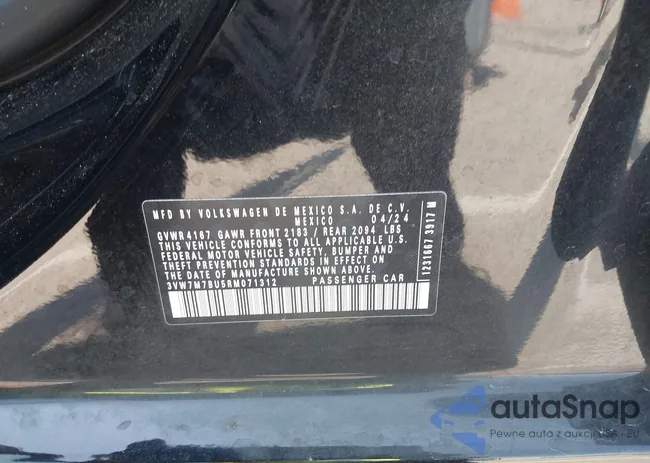 3VW7M7BU5RM071312: 43184212