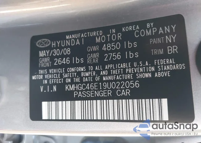 KMHGC46E19U022056: 43184242