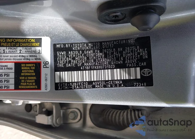 4T1BF1FK6HU731523: 43184244