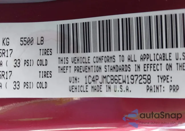 1C4PJMCB6EW197258: 43184267