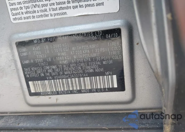 4S4BRBHC3A3379144: 43184317