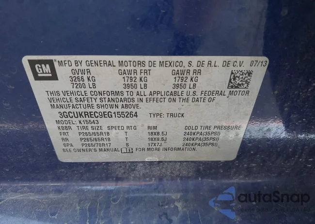 3GCUKREC9EG155264: 43184341