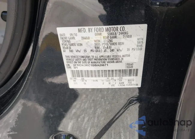 2FMDK3KC1BBA29671: 43184359