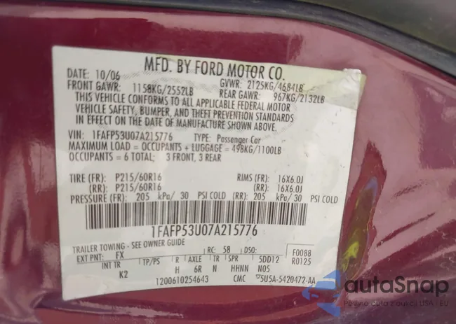 1FAFP53U07A215776: 43184433