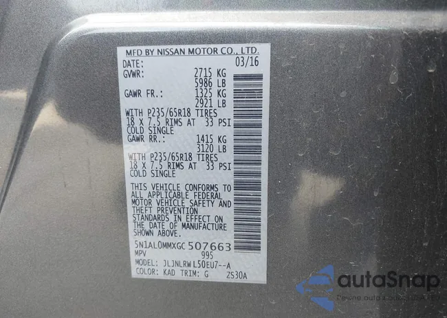 5N1AL0MMXGC507663: 43184459