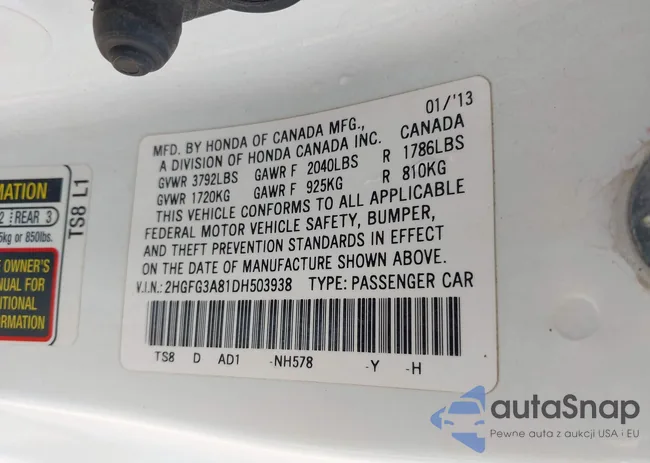 2HGFG3A81DH503938: 43184507