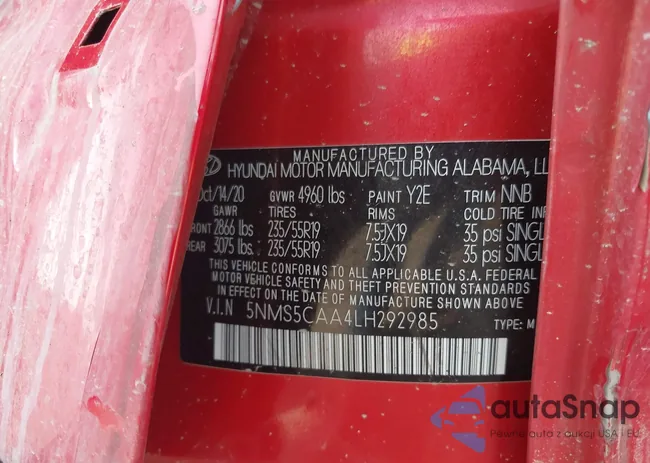 5NMS5CAA4LH292985: 43183619