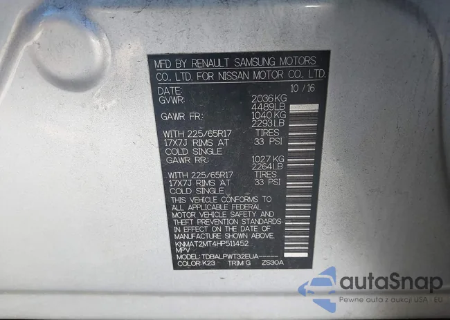 KNMAT2MT4HP511452: 43183874