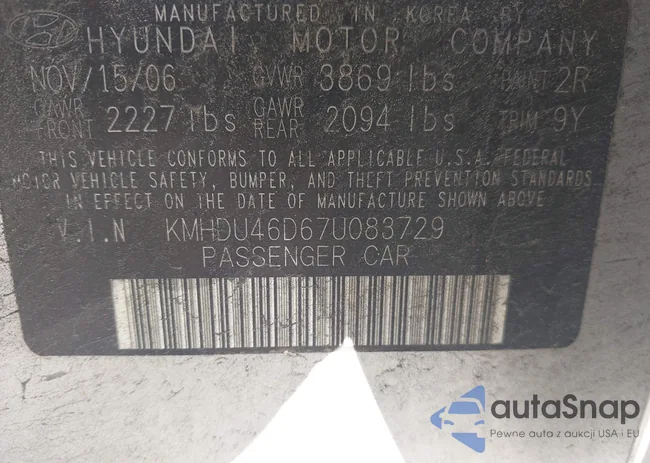 KMHDU46D67U83729: 43183914