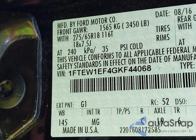 1FTEW1EF4GKF44068: 43183931