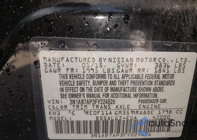 3N1AB7AP3FY224626: 43183946