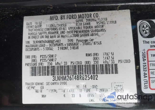 3LNHM26T48R625402: 43183949