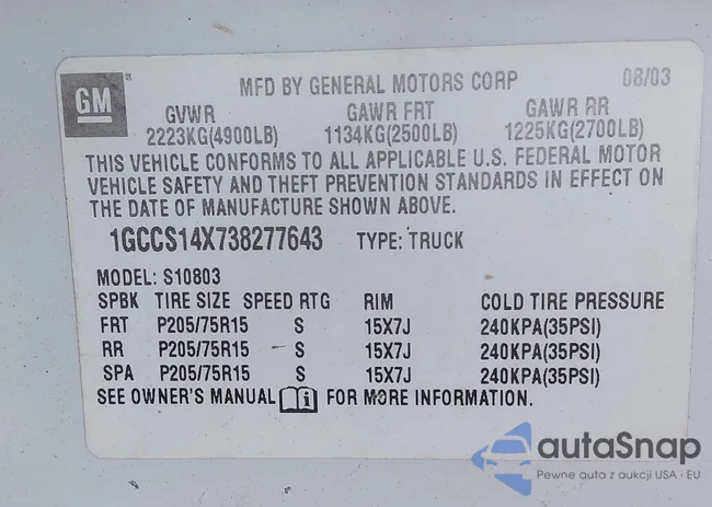 1GCCS14X738277643: 43185087