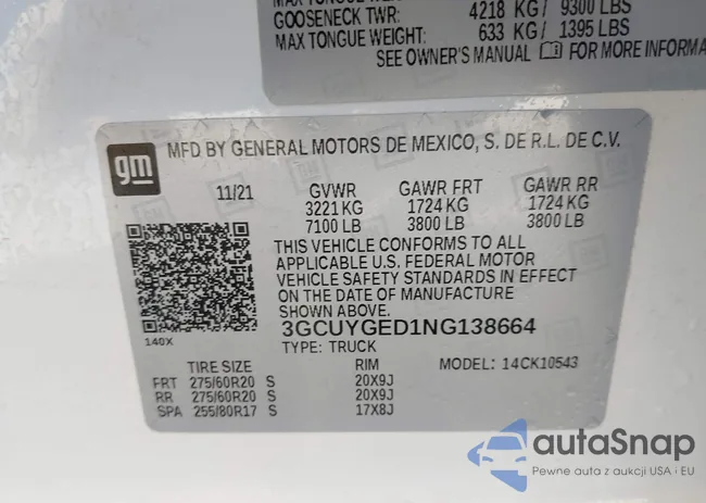 3GCUYGED1NG138664: 43185169