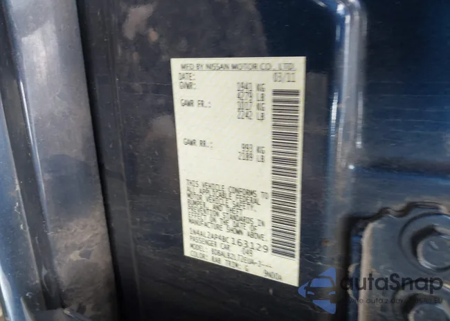 1N4AL2AP4BC163129: 43185177