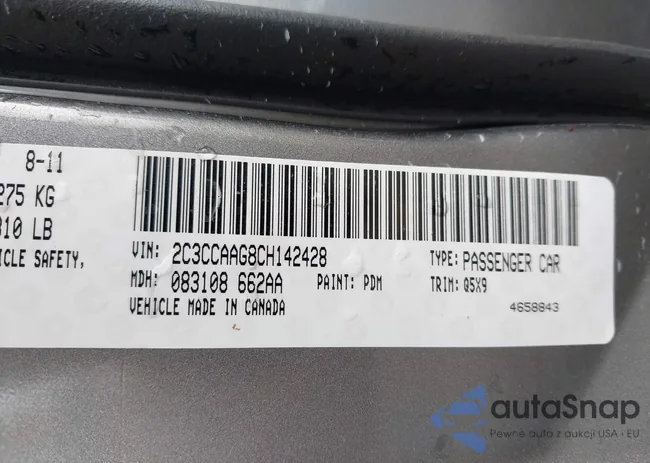 2C3CCAAG8CH142428: 43185307