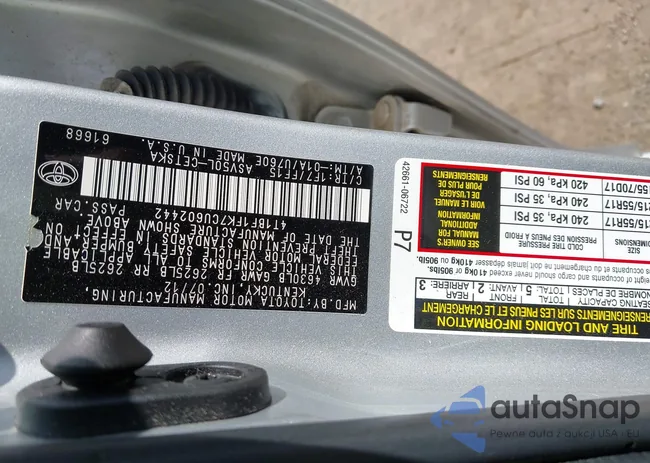 4T1BF1FK7CU602442: 43185330