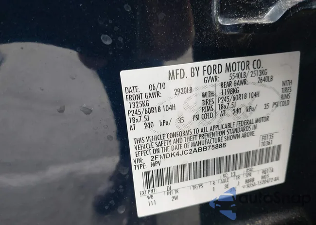 2FMDK4JC2ABB75888: 43185400