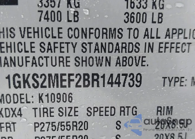 1GKS2MEF2BR144739: 43185504
