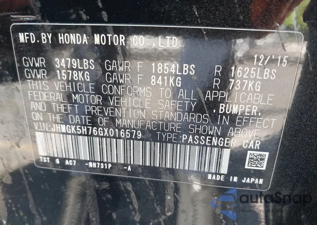 JHMGK5H76GX016579: 43185537