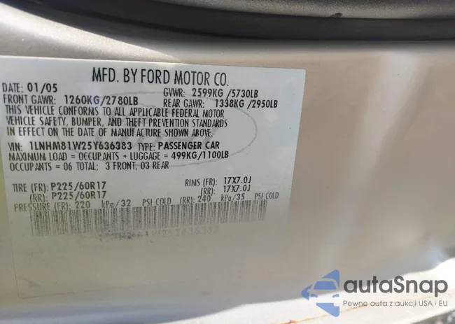 1LNHM81W25Y636383: 43184655