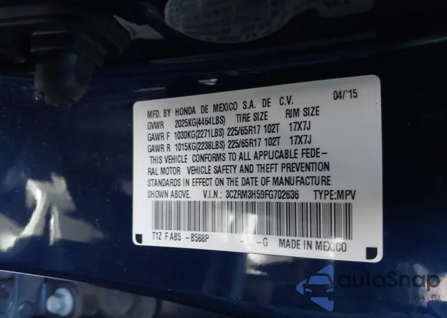 3CZRM3H59FG702636: 43184776