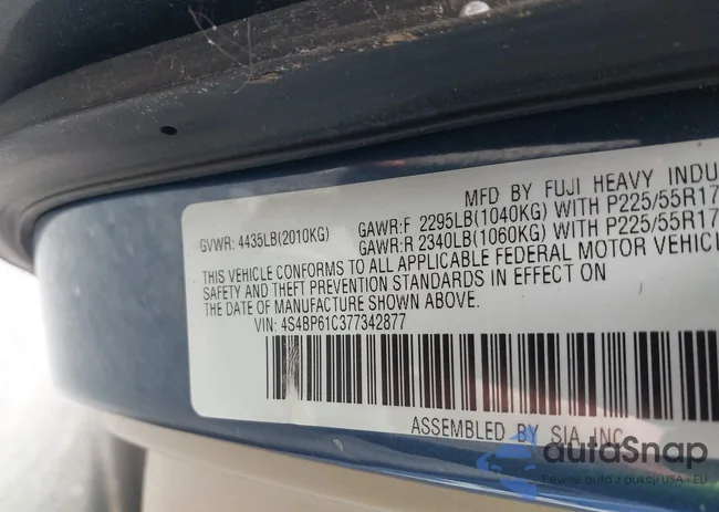 4S4BP61C377342877: 43184782