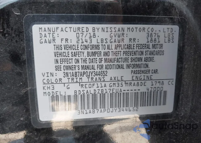 3N1AB7AP0JY344652: 43184816