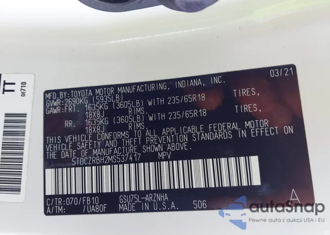 5TDCZRBH2MS537417: 43184843