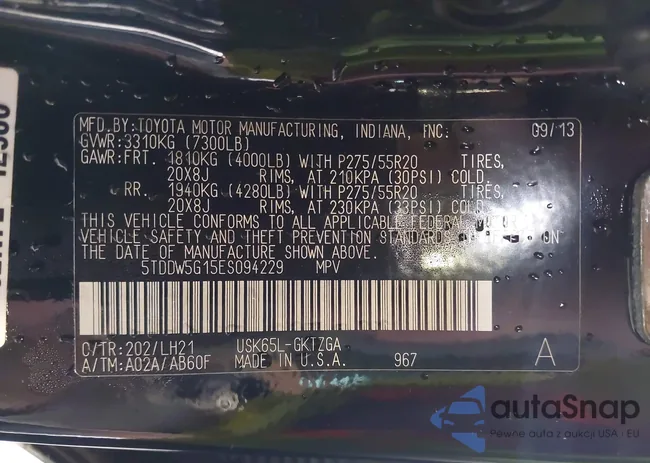 5TDDW5G15ES094229: 43186236