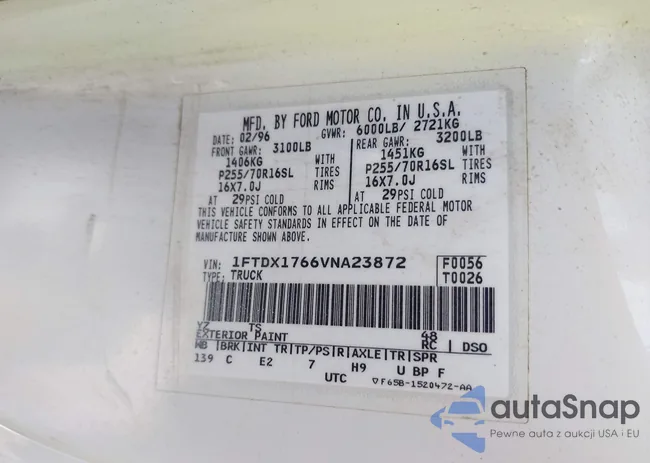 1FTDX1766VNA23872: 43186257