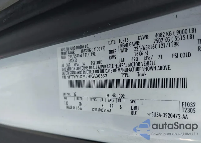 1FTYR1DM5HKA30333: 43186287